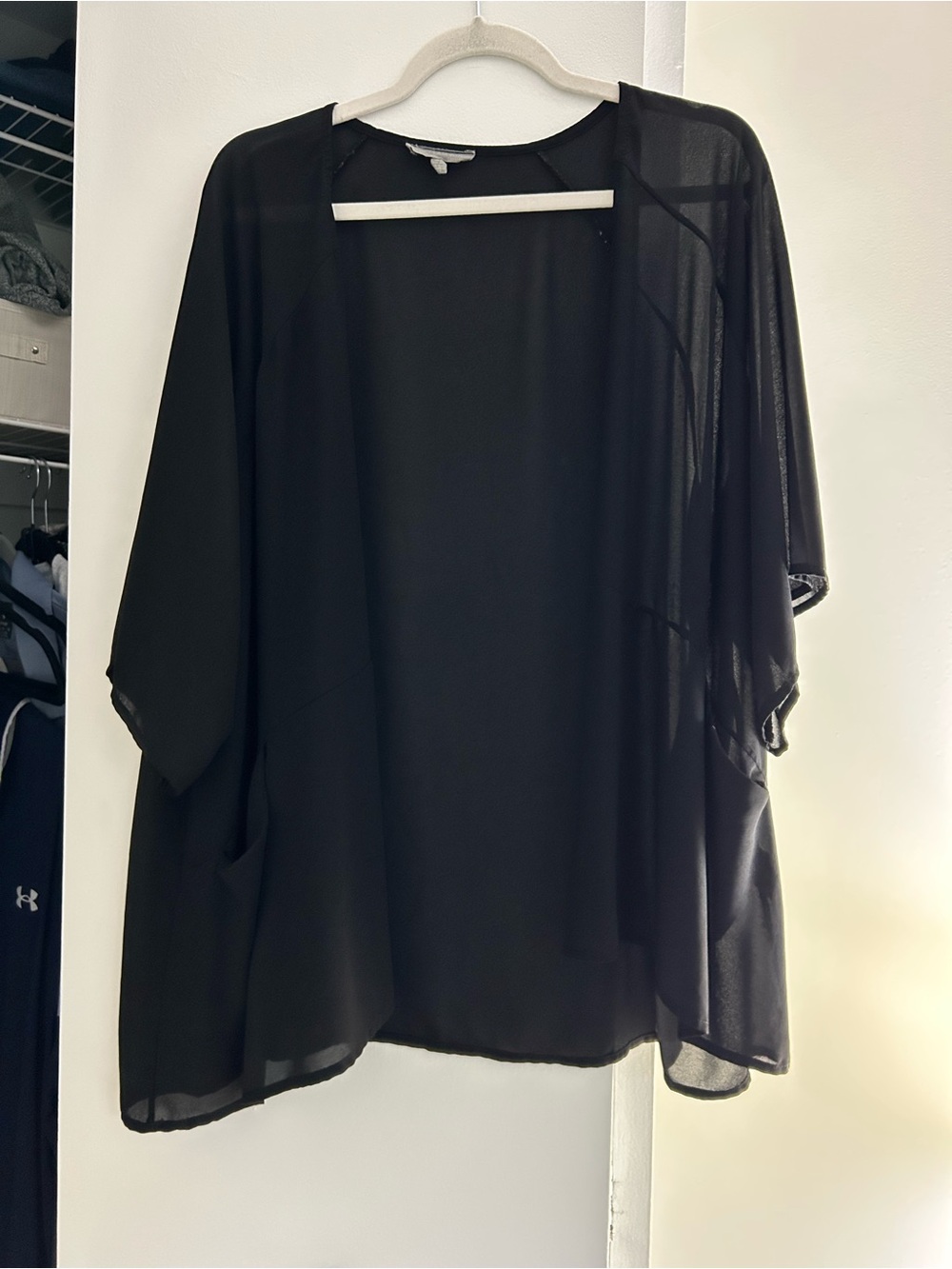 Target Black Sheer Open-Front Kimono Tunic